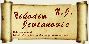 Nikodim Jevtanović vizit kartica